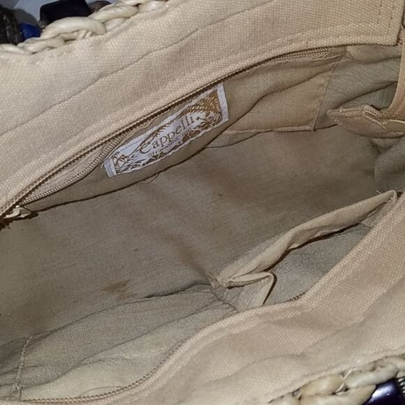 Cappelli Straw Bag Jewels Purse Satchel Tote Handbag WOMAN'S WOMEN'S - Picture 7 of 8